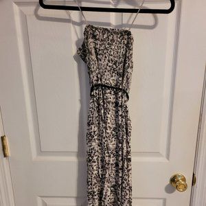 Strapless Black, White and Grey Cheetah Print Dress size XS